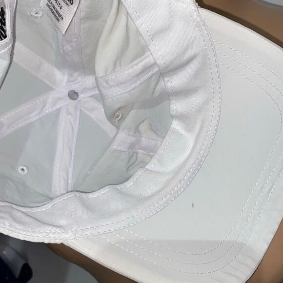 PINK Victoria's Secret Women's White Metallic Dog Baseball Cap Hat Adjustable - Picture 8 of 8